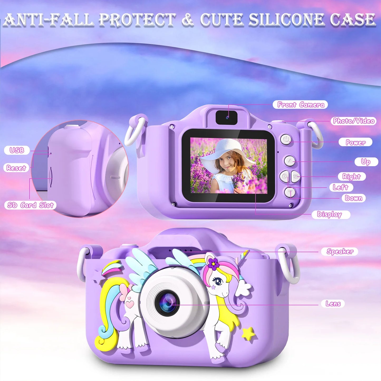 Kids Unicorn HD Selfie Camera