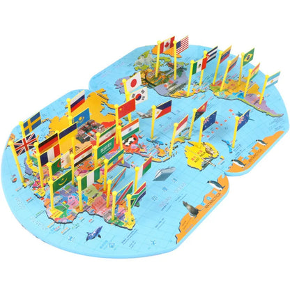 Wooden World Map Puzzle Toy