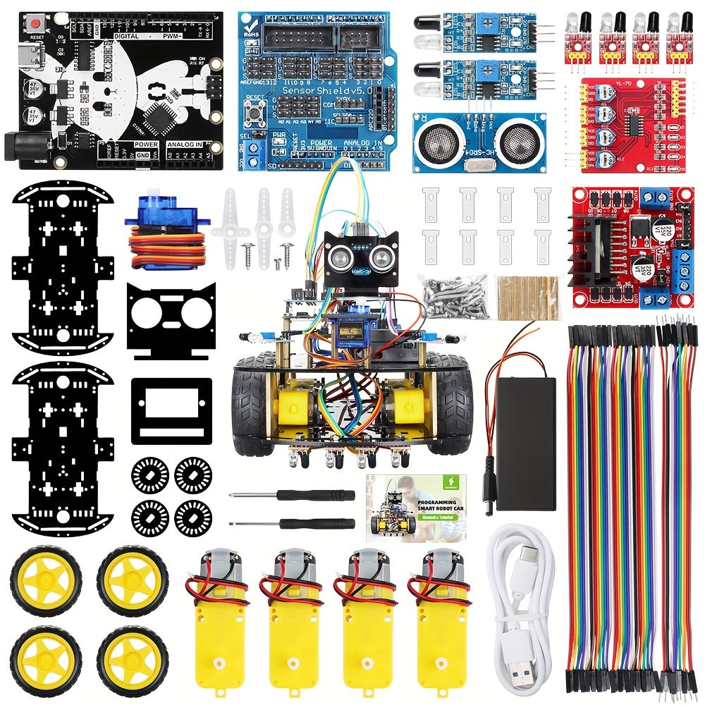 ELEGOO UNO R3 Smart Robot Car Kit – Educational DIY Arduino Kit