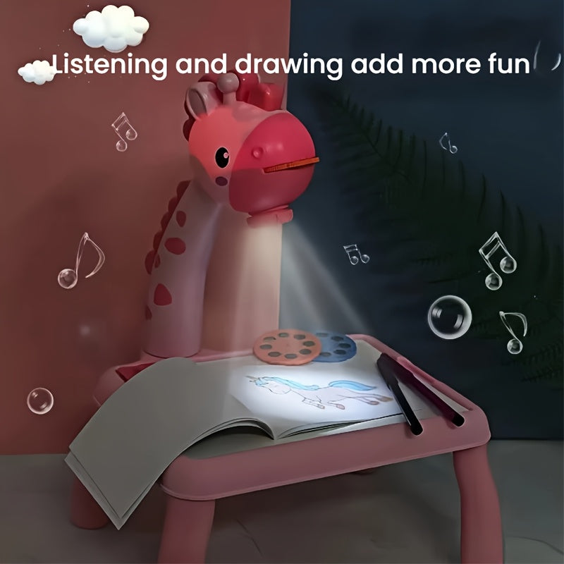 LED Projector Art Painting Table – Educational Drawing Toys for Kids