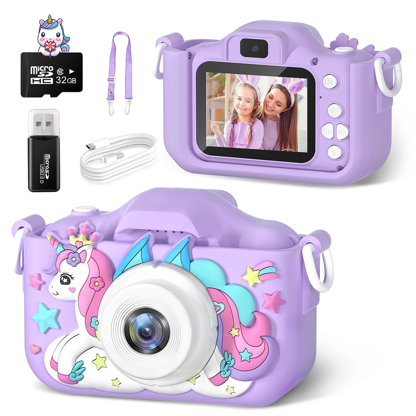 Kids Unicorn HD Selfie Camera